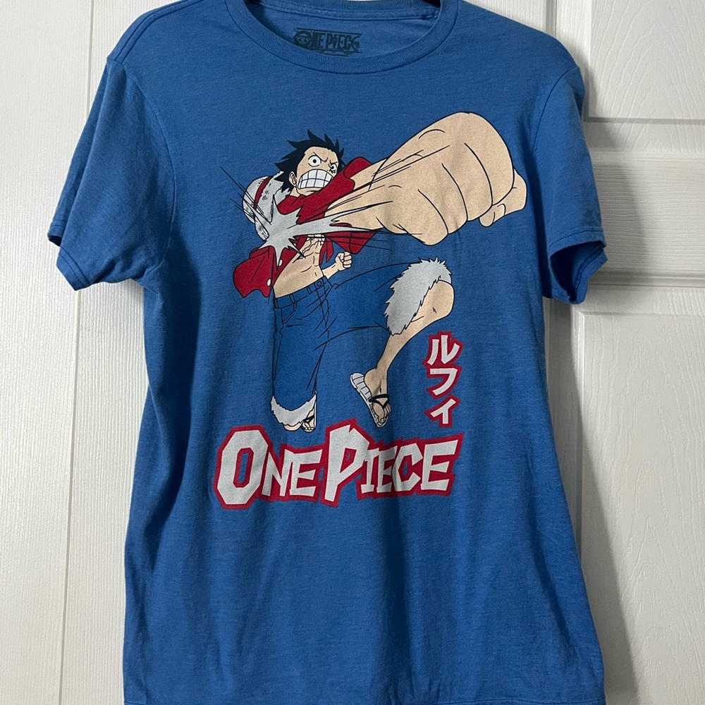 Onepiece Heather Blue Crewneck Tee with Subtle Logo